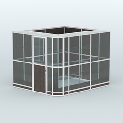 Павильон из профиля угловой №6г (5,5 кв.м), Дуб Венге