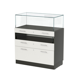 Прилавок ювелирный "Диаманд" №2-1000, Черный и Белый