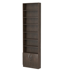 Стеллаж из ДСП с 6-ю полками 150x600 мм серии LEVEL-6 №2 (З/C - ДВП), Дуб Венге