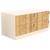 Тумба T-19 900мм (H-450мм c 4-мя выдвижными ящиками) Крем Вайс и Дуб Золотистый