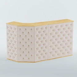 Ресепшен БАРОН №5 (карета золото), Дуб Золотистый + 01 Cream