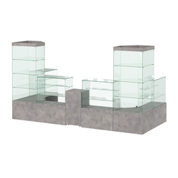 Павильон ИСТРА пристенный №8б (6, 68 кв.м), Бетон Чикаго светло-серый F186 ST9