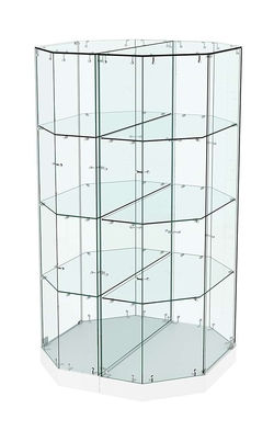 Стеклянная островная низкая витрина Хит Продаж №835-О, Белый