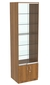 Витрина СЭСП-Z №2-500 (З/C - Стекло) со стеклянными полками и шторками Орех