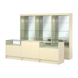 Комплект витрин ЭК-03 и прилавков ЭК-2, Крем Вайс