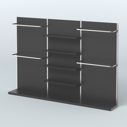 Система ЭЛЕГАНТ №12 пристенная с ДСП (3600 мм), Черный