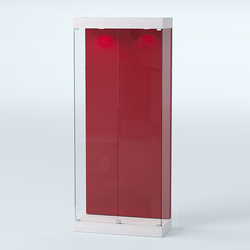 Витрина под знамя №1А-900 (задняя стенка бархат), Ясень Анкор светлый