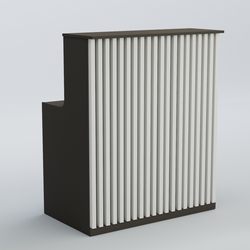 Ресепшен прямоугольный серии ВЕРТИКАЛЬ №1, Черный + Белый