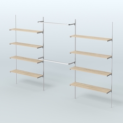 Neo Fix №7 с открытыми полками из ДСП и поручнями (3600 мм), Дуб Сонома