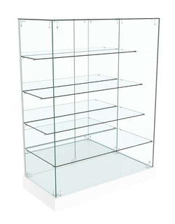 Прилавок ОТРАЖЕНИЕ с четырьмя стеклянными полками №9, Белый