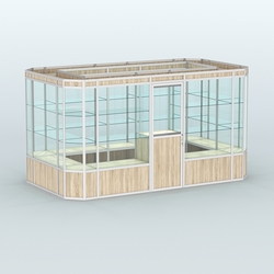 Павильон из профиля островной №3а, Дуб Сонома