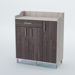 Стойка официанта "Бармен" №7-Н на ножках, Ясень Анкор светлый + Ясень Анкор темный