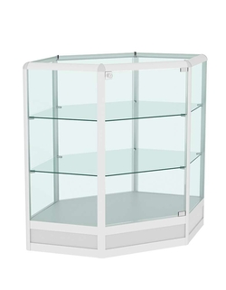 Прилавок из профиля угловой шестигранный №4  (закрытый), Серый