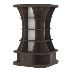 Островной высокий стеллаж ГАРАНТ №7, Дуб Венге + Белый