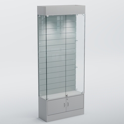 Витрина СЕТЬ №4 с экономпанелью, Серый