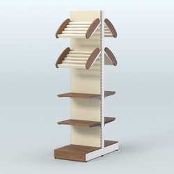 Островной высокий стеллаж для хлеба и выпечки Феникс №17, Орех + Крем Вайс