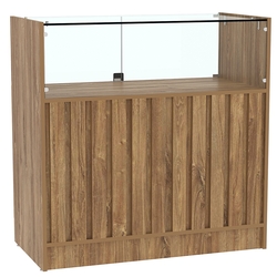 Прилавок серии "Смок" №4, Дуб канзас коричневый Н1113 ST10