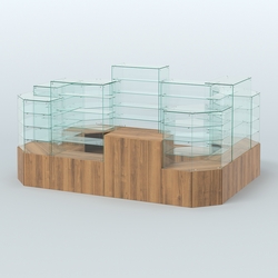 Павильон ИСТРА в центр зала №6 (открытый) (8, 26 кв.м), Орех