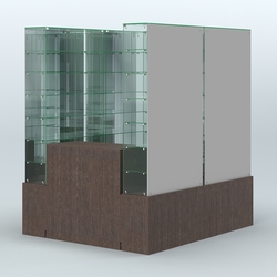 Павильон ИСТРА (глубина витрин-300мм) №1г (2, 70 кв.м), Дуб Венге