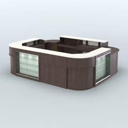 Островной павильон Чай и Кофе с собой №5, Дуб Венге + Белый