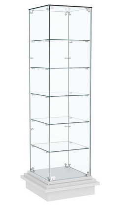 Витрина с пятью квадратными полками ЗИККУРАТ №501, Серый