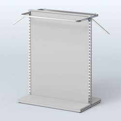 Система ЭЛЕГАНТ островная с ДСП и П-образными поручнями №1, Серый