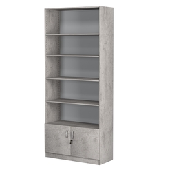 Стеллаж из ДСП с 4-мя полками 400x900 мм серии LEVEL-4 №14 (З/C - ДВП), Бетон Чикаго светло-серый F186 ST9