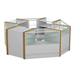 Торговый островок небольшой с молдингами №1 (4,72 кв.м), Серый