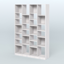 Стеллаж из ДСП серии ЛОФТ №11-2 с полками ДСП, Ясень Анкор светлый