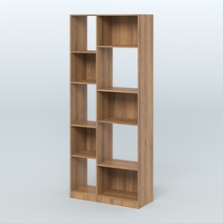 Стеллаж из ДСП серии ЛОФТ №9-1 (зеркальное отражение - Z), Орех