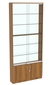 Витрина СЭСП-О №1-200 (З/C - ДВП) со стеклянными полками Орех
