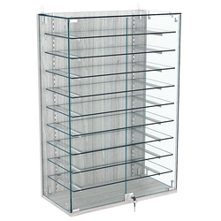 Витрина настенная НЕО №2-2 с девятью полками, Ясень Анкор светлый - U31104