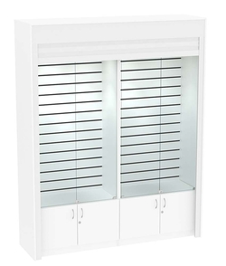 Торговая витрина двухсекционная с рольставнями ЭКДВ-3, Белый