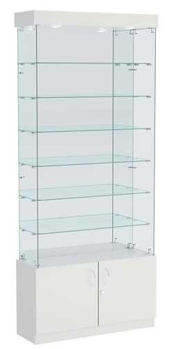 Витрина ИСТРА №132 прямоугольная (З/C - зеркало), без дверей, Серый