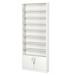 Стеллаж из ДСП с 7-ю полками 150x900 мм серии LEVEL-7 №9 (З/C - ДВП), Белый