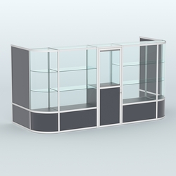 Павильон из профиля пристенный №12б (5,50 кв.м), Антрацит