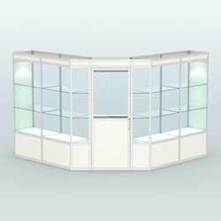 Павильон из профиля угловой №7а (9 кв.м), Белый