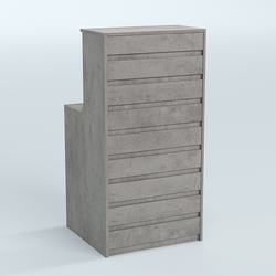 Ресепшен серии ПРАЙМ №2А, Бетон Чикаго светло-серый F186 ST9