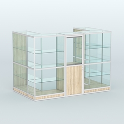 Павильон из профиля пристенный №2г (4,05 кв. м), Дуб Сонома