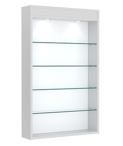 Витрина настенная №2-3Г высокая с верхними светильниками, Серый