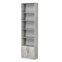 Стеллаж из ДСП с 4-мя полками 250x600 мм серии LEVEL-4 №4 (З/C - ДВП), Метрополитан Грей