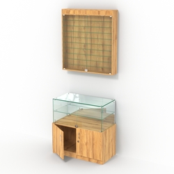 Комбинированный прилавок-витрина демонстрационный КПВ-01-07, Дуб Золотистый