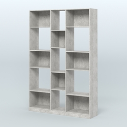 Стеллаж из ДСП серии ЛОФТ №14-1, Метрополитан Грей