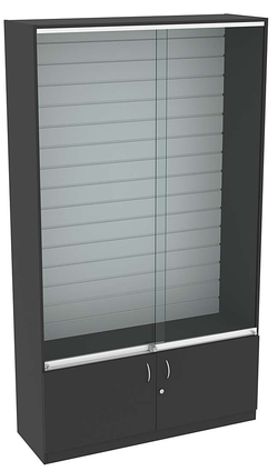 Витрина СЭСП с экономпанелью и прозрачными дверками №1-1-400 (закрытая), Черный