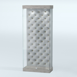 Витрина под знамя №1Б-900 (задняя стенка бархат каретка), Бетон Чикаго светло-серый F186 ST9