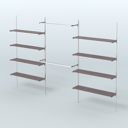 Neo Fix №7 с открытыми полками из ДСП и поручнями (3600 мм), Ясень Анкор темный