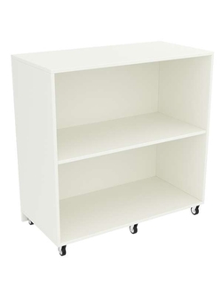 Прилавок Истра №20 прямоугольный на стальных колесах (открытый), Белый