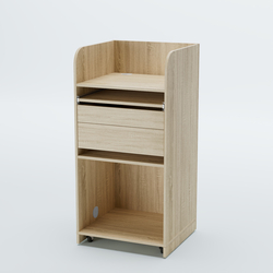 Стойка официанта "Бармен" №3 передвижная, Дуб Сонома