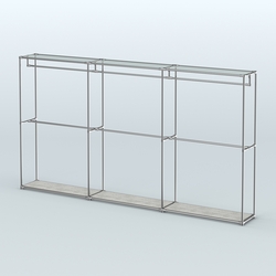 Торговая система ХРОМ без ДСП 3600 мм с поручнями №1, Метрополитан Грей