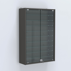 Витрина настенная №202-5А высокая с девятью полками, Черный